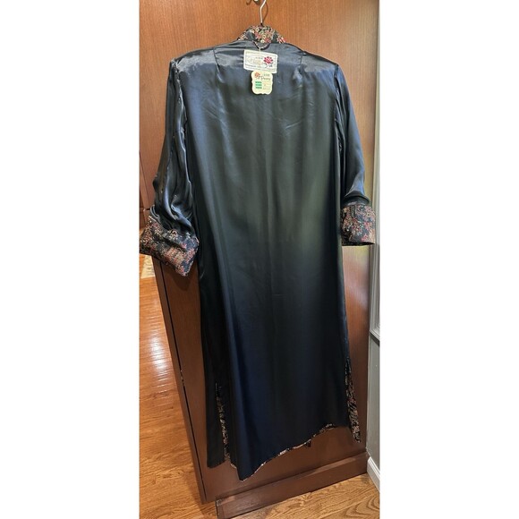 Vintage Peony Shanghai Brocade Dress Robe Size 38 Qipao, Cheongsam Dress - Picture 13 of 16